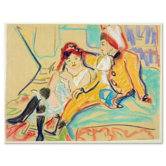 Ernst Ludwig Kirchner - Two Girls on a Divan, 1909