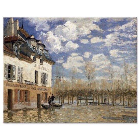 סירה בשיטפון, פורט מארלי - Alfred Sisley