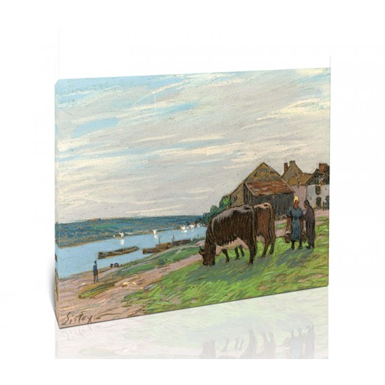 פרות במרעה - Alfred Sisley