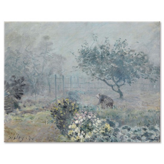 בוקר ערפילי - Alfred Sisley