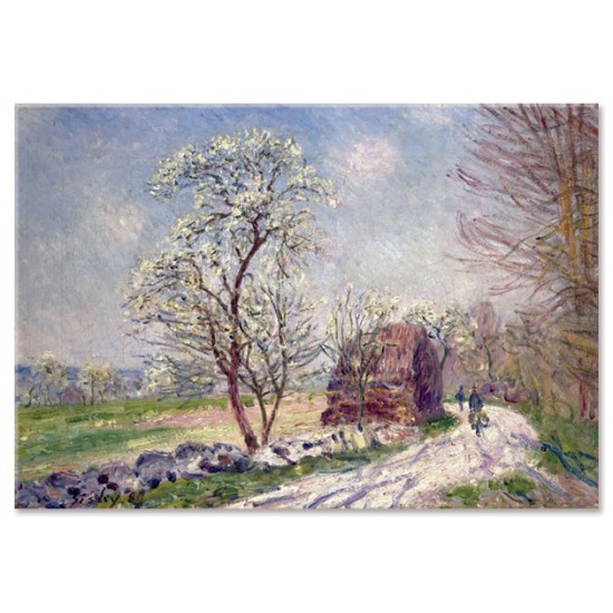 נוף עם עצים פורחים - Alfred Sisley