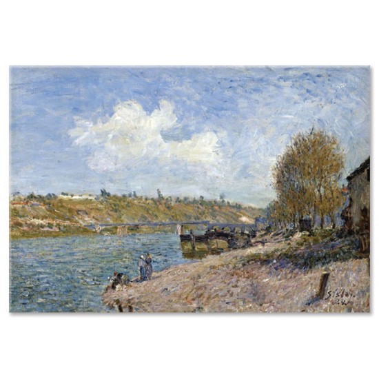 כובסות על גדות הנהר - Alfred Sisley