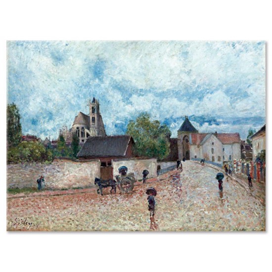 מורה בגשם - Alfred Sisley