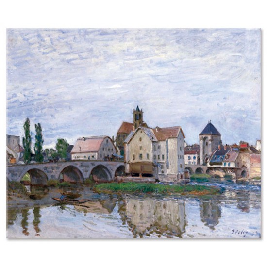 מורה מעל הלואן, מזג אויר אפור - Alfred Sisley