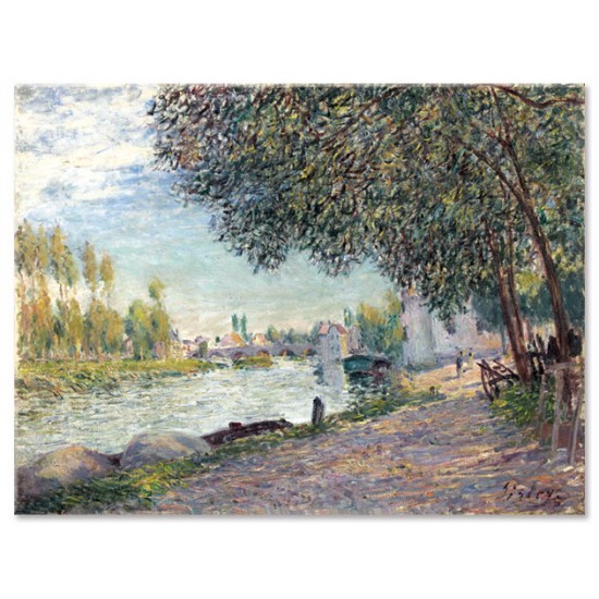 הנמל במורה, ערב - Alfred Sisley