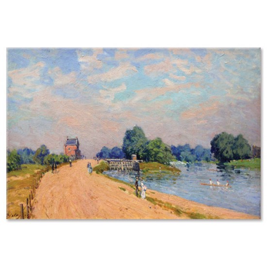 הדרך להמפטון קורט - Alfred Sisley