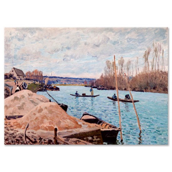 הסיין במארלי, ערימות עפר - Alfred Sisley