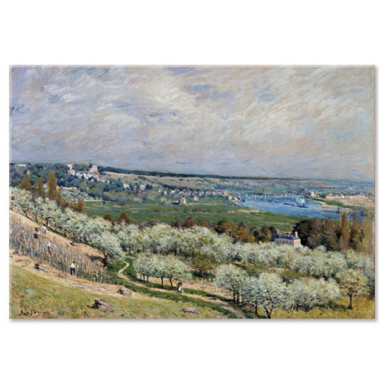 הטרסה בסנט גרמיין, אביב - Alfred Sisley