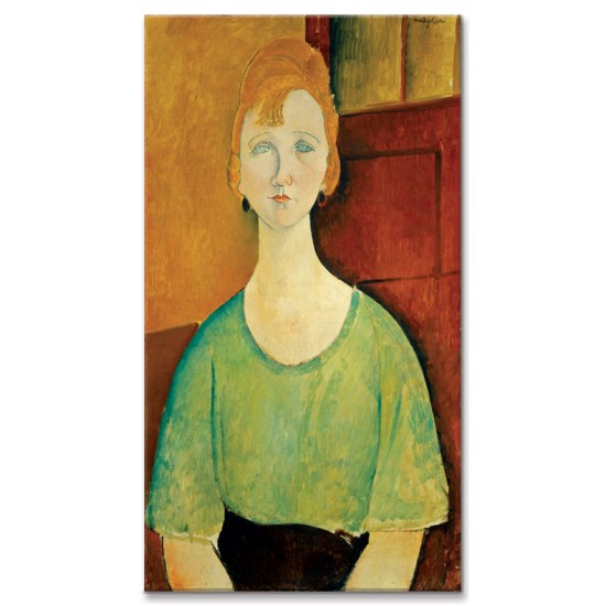 נערה בחולצה ירוקה - Amedeo Modigliani