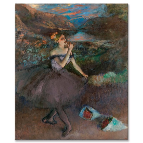 רקדנית עם זרי פרחים - Edgar Degas