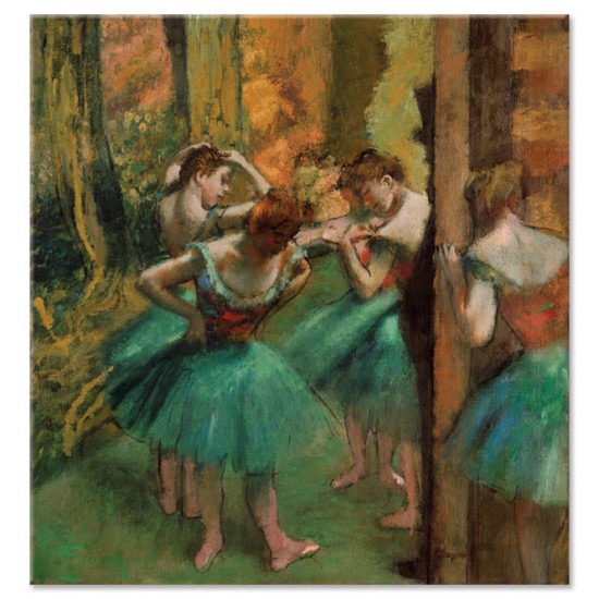 רקדניות בורוד וירוק - Edgar Degas