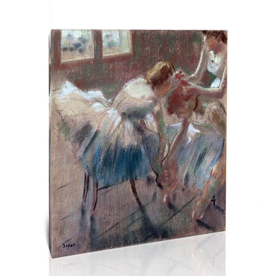 שלוש רקדניות מתכוננות לשיעור - Edgar Degas