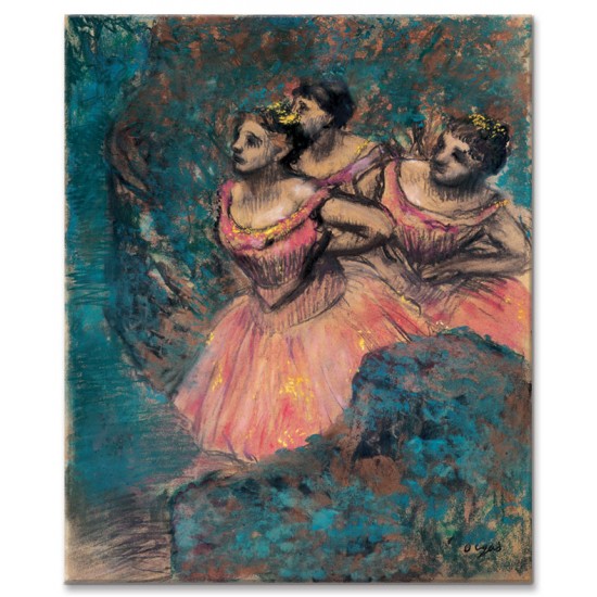 שלוש רקדניות בתלבושות אדומות - Edgar Degas