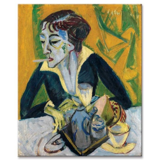 Ernst Ludwig Kirchner - Erna with Cigarette, 1915