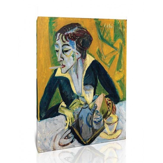 Ernst Ludwig Kirchner - Erna with Cigarette, 1915