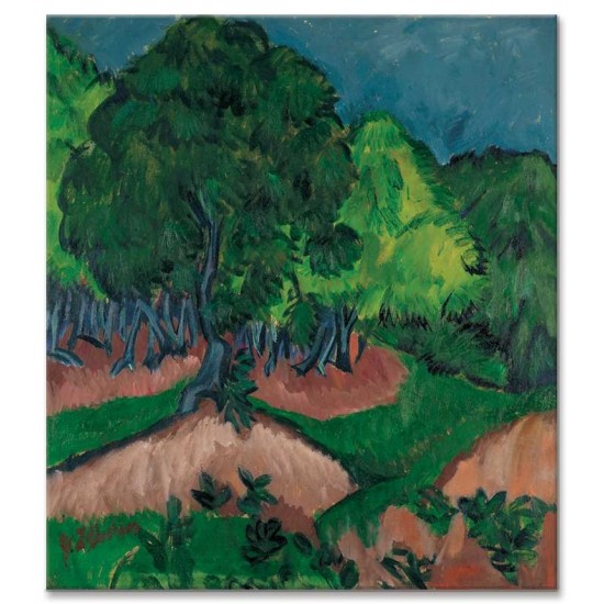 Ernst Ludwig Kirchner - Landscape with Chestnut Tree, 1913