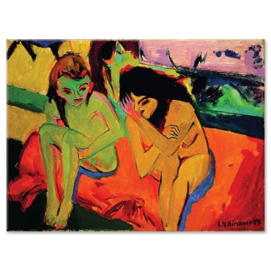 Ernst Ludwig Kirchner - Naked Girls Talking, 1910