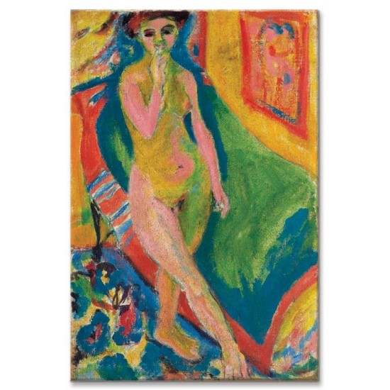 Ernst Ludwig Kirchner - Nude Girl with Green Sofa