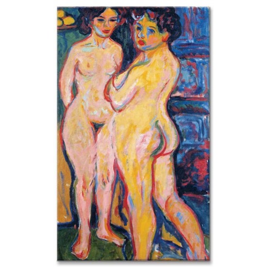 Ernst Ludwig Kirchner - Nudes Standing by Stove