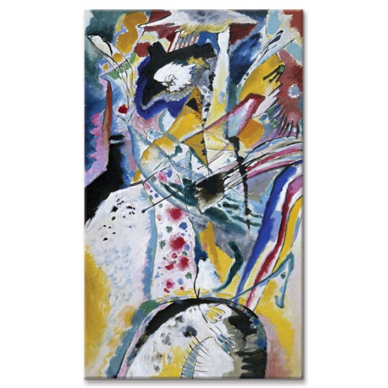 סקיצה לציור קיר עבור אדווין קמפבל - Wassily Kandinsky