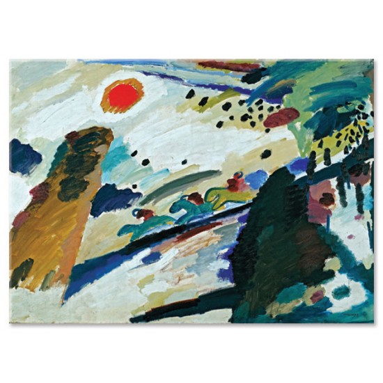 נוף רומנטי - Wassily Kandinsky