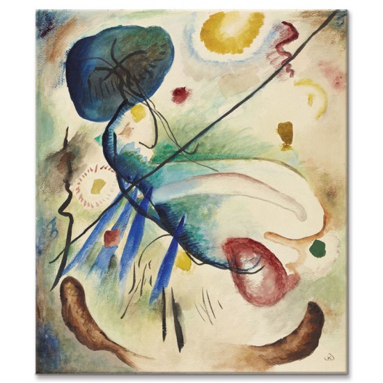 צבעי מים עם קו אמצעי - Wassily Kandinsky