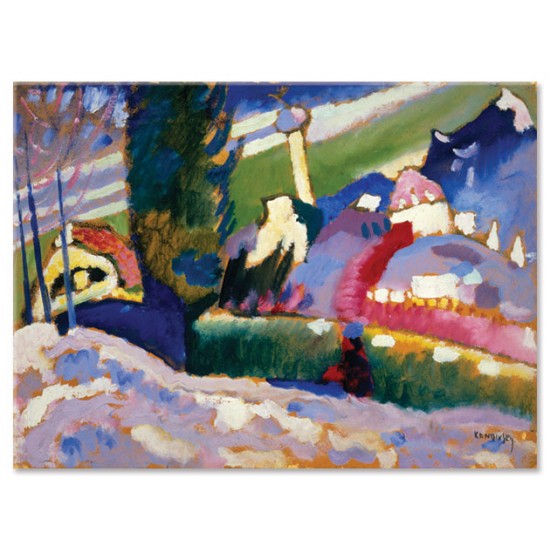 נוף חורפי וכנסיה - Wassily Kandinsky