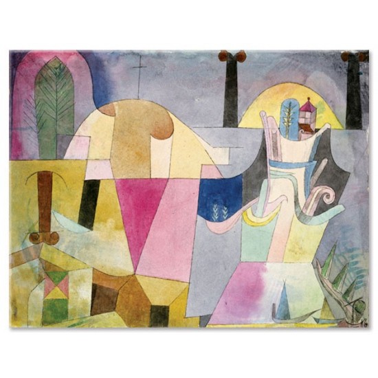 עמודים שחורים בנוף - Paul Klee