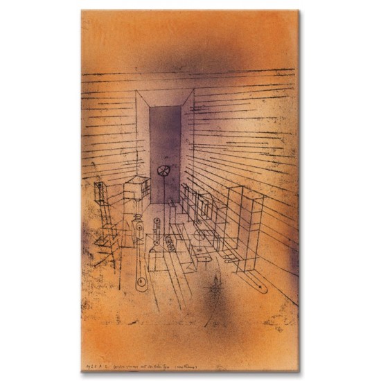 חדר רפאים עם הדלת הגבוהה - Paul Klee