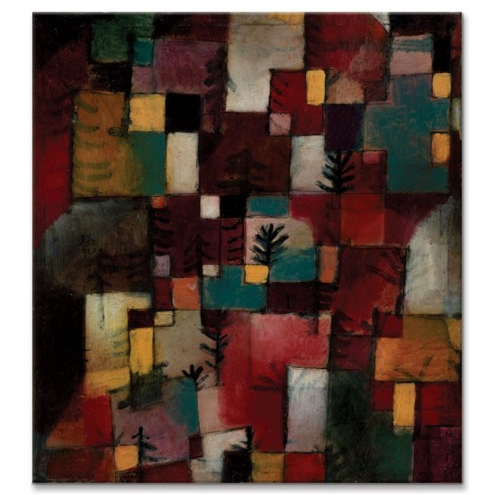 מקצבים אדומים-ירוקים וסגולים-צהובים - Paul Klee