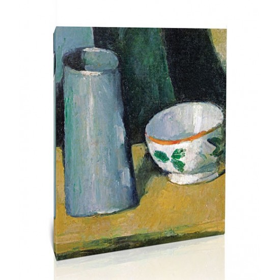 קערה וכד חלב - Paul Cézanne