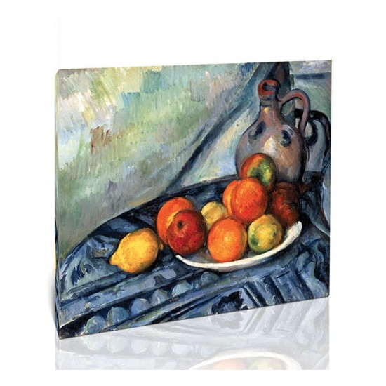 פירות וקנקן על שולחן - Paul Cézanne