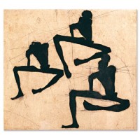 קומפוזיציה עם שלושה גברים ערומים