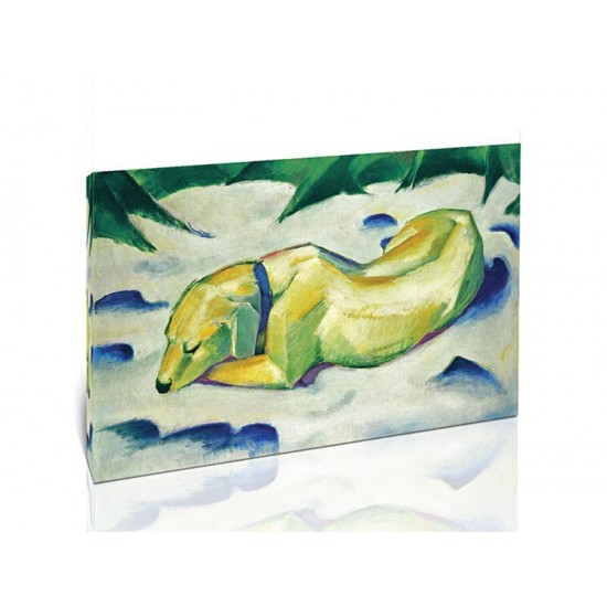 כלב שוכב בשלג - Franz Marc