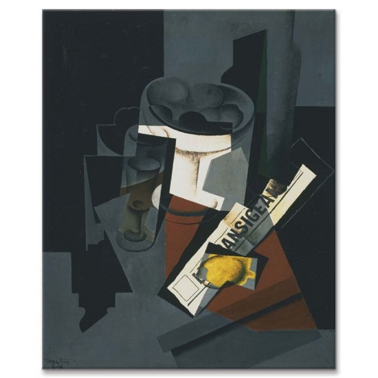 טבע דומם עם עיתון - Juan Gris