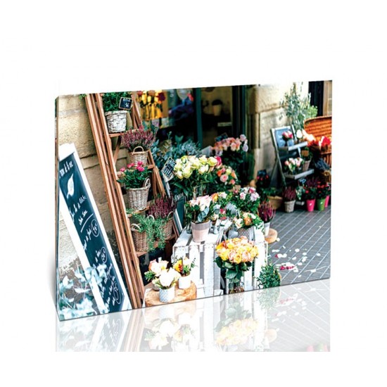 חנות פרחים, ברצלונה, תמונת קנבס נוף עירוני