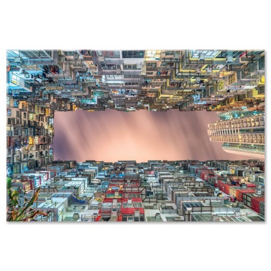 מרפסות, הונג קונג, תמונת קנבס רחובות עירוניים