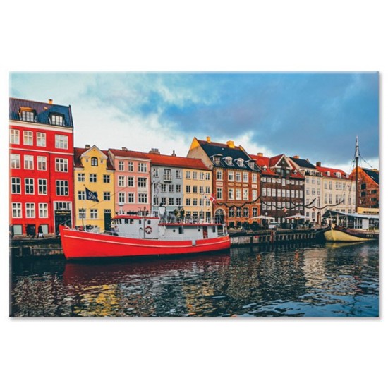 תעלת ניהבן, דנמרק, תמונת קנבס רחובות עירוניים