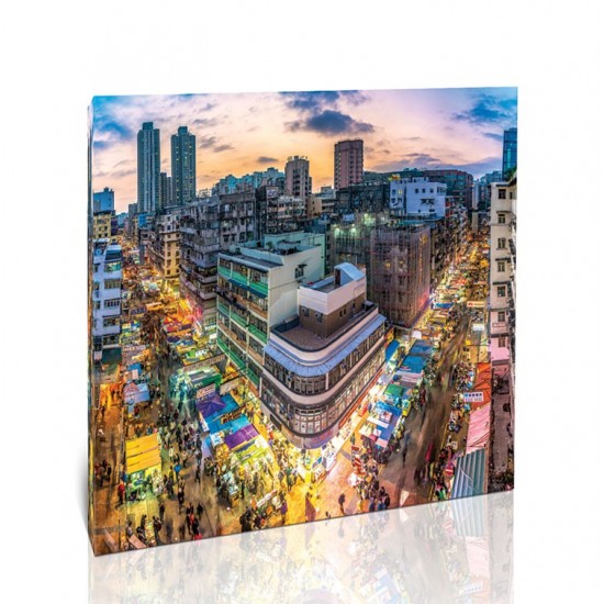 שם שואי פו ,הונג קונג, תמונת קנבס רחובות עירוניים