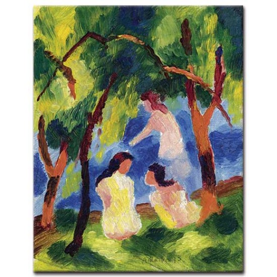 נערות רוחצות - August Macke