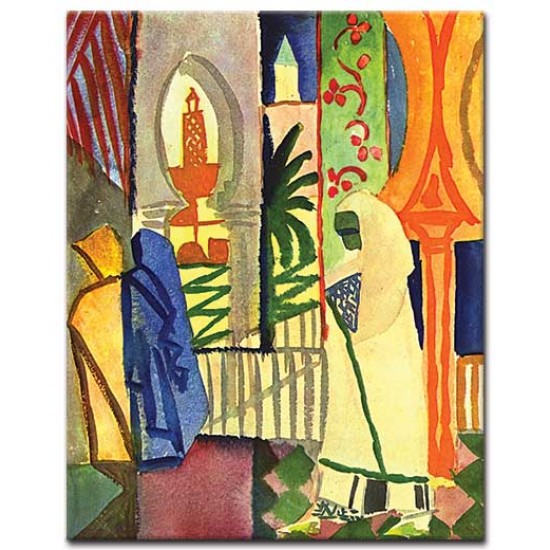 באולם התפילה - August Macke