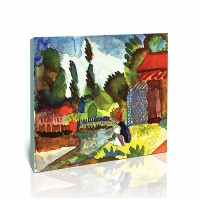 נוף בתוניס עם ערבי יושב
