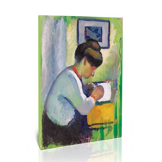 אישה כותבת - August Macke