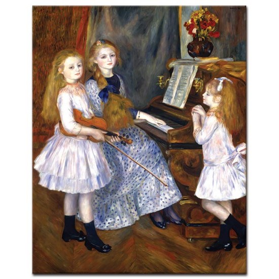 הבנות של קטול מנדס ליד הפסנתר - August Renoir