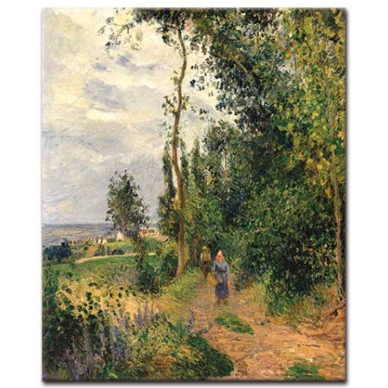 חוף גרואט, ליד פונטואז - Camille Pissarro