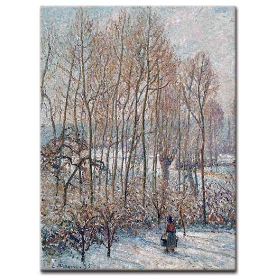 שמש בוקר על השלג - Camille Pissarro