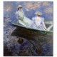 נשים צעירות בסירת משוטים - Claude Monet