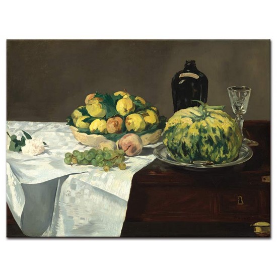 טבע דומם, מלון ואפרסקים - Edouard Manet