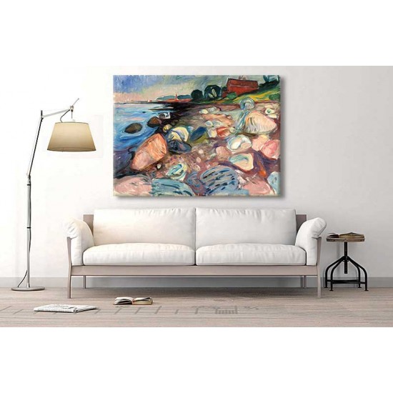 חוף ובית אדום - Edvard Munch