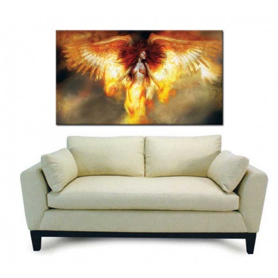 מלאך אש, תמונת קנבס לחדר